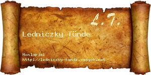 Ledniczky Tünde névjegykártya