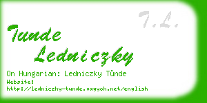 tunde ledniczky business card